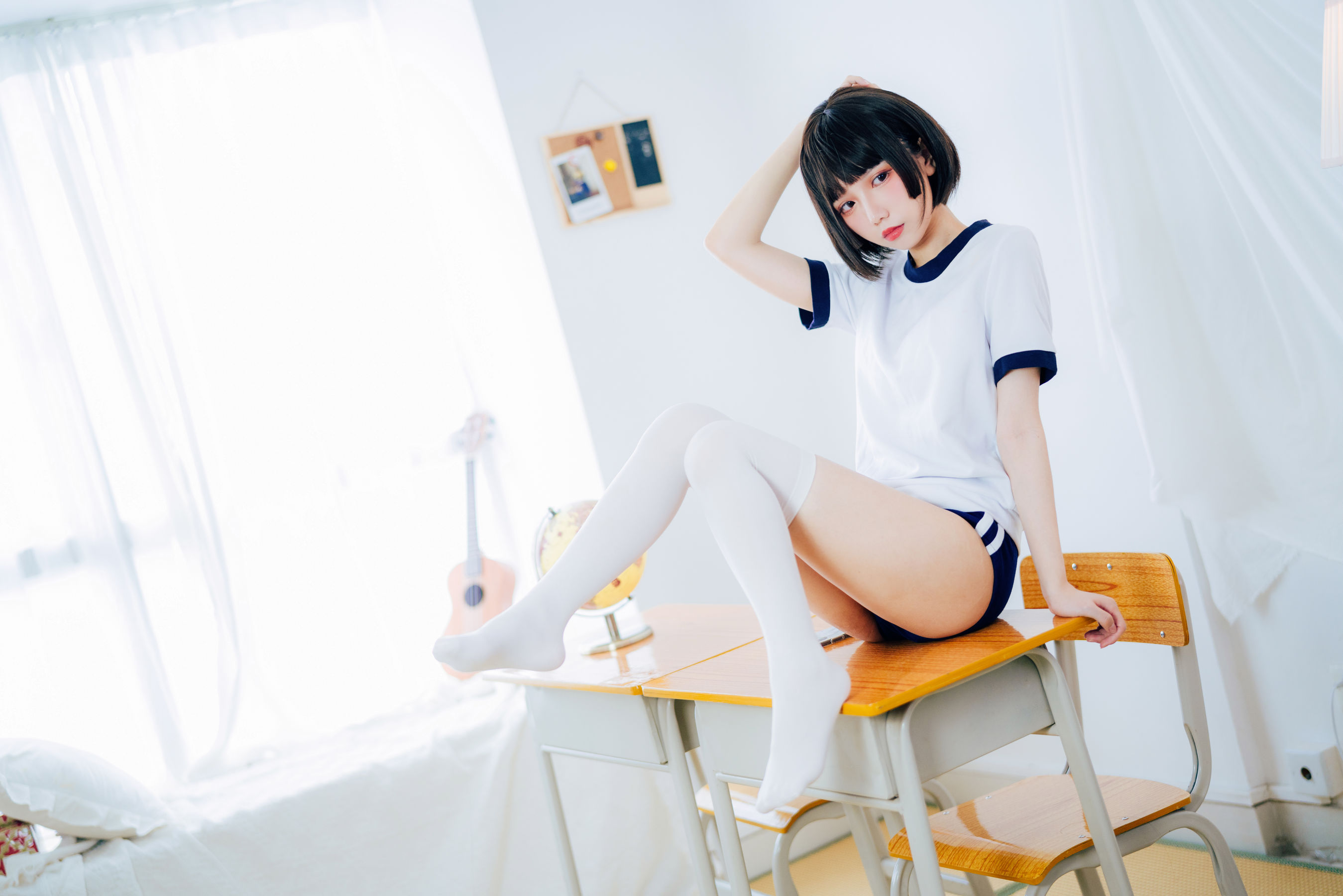 [网红COSER写真] 动漫博主果咩酱w – 体操服 套图