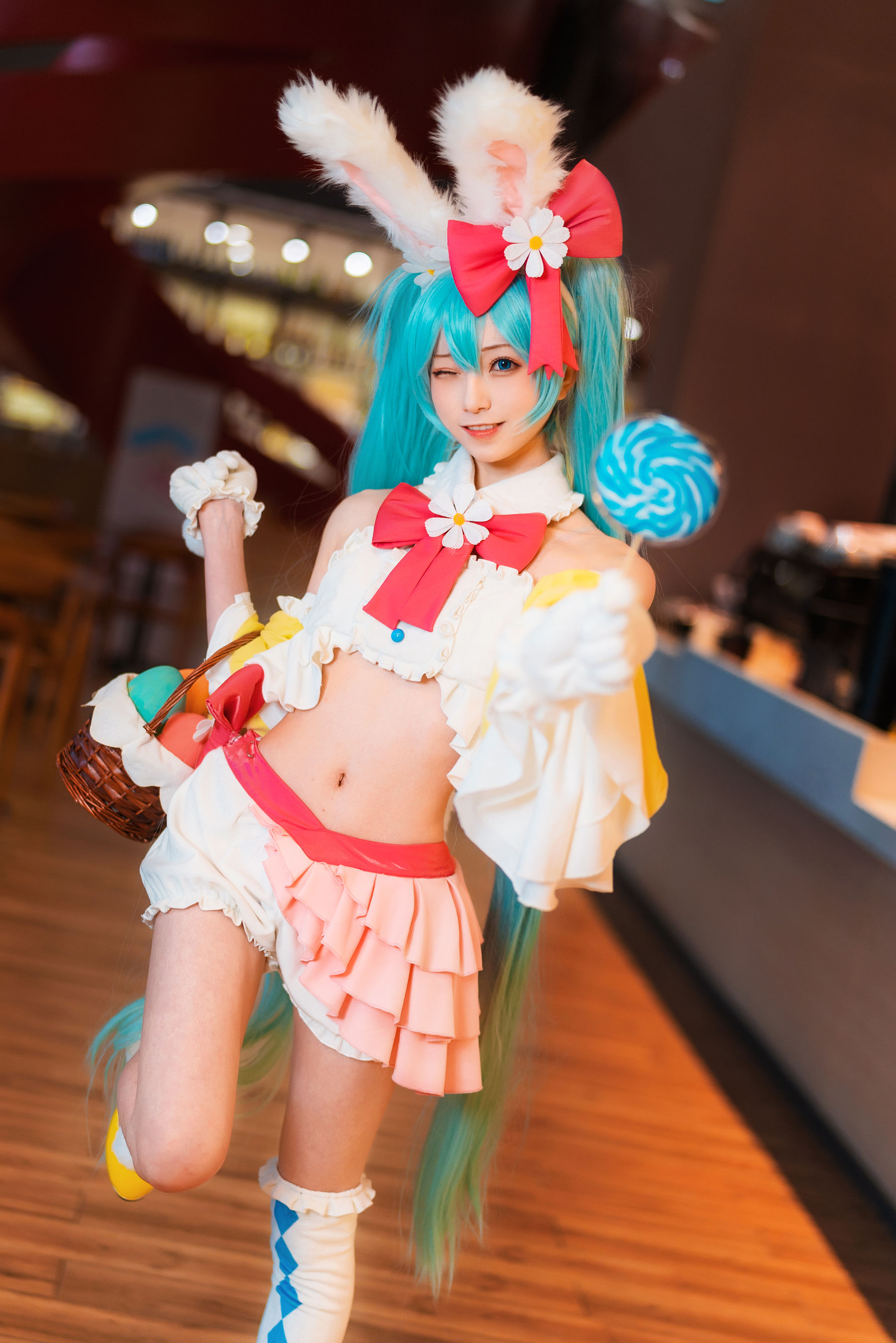[网红COSER写真] 动漫博主Kitaro_绮太郎 - 初音兔女郎 套图6