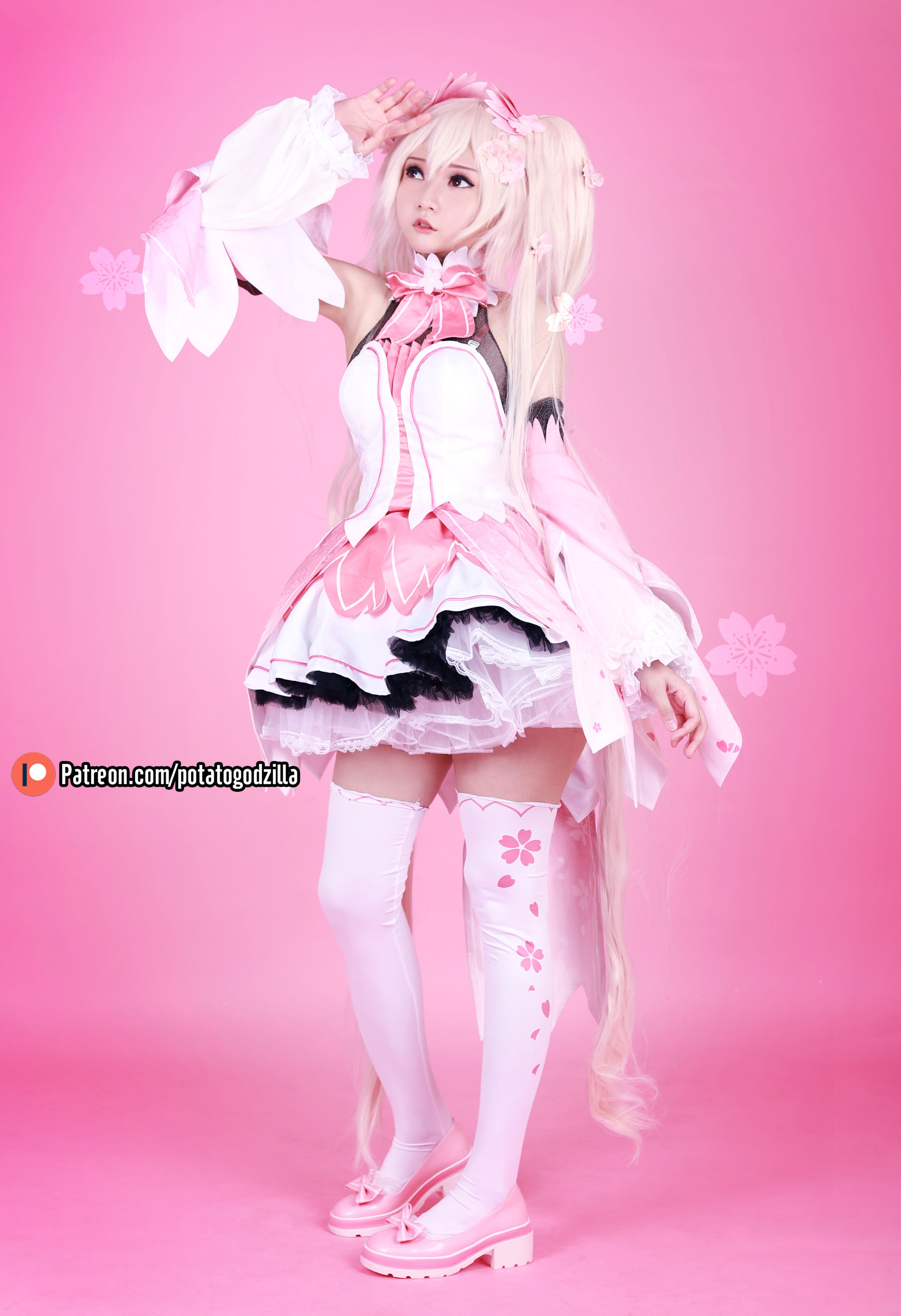 Coser小姐姐Potato Godzilla - Sakura Miku 套图5