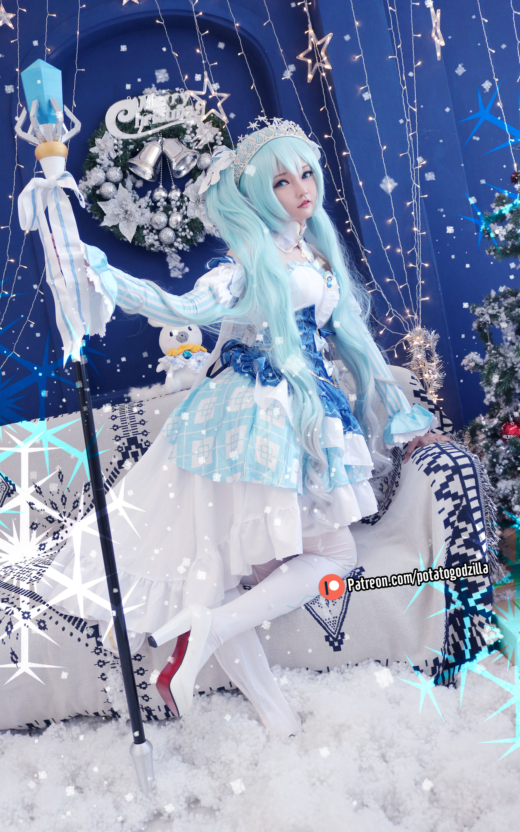 Coser小姐姐Potato Godzilla - Snow Miku4