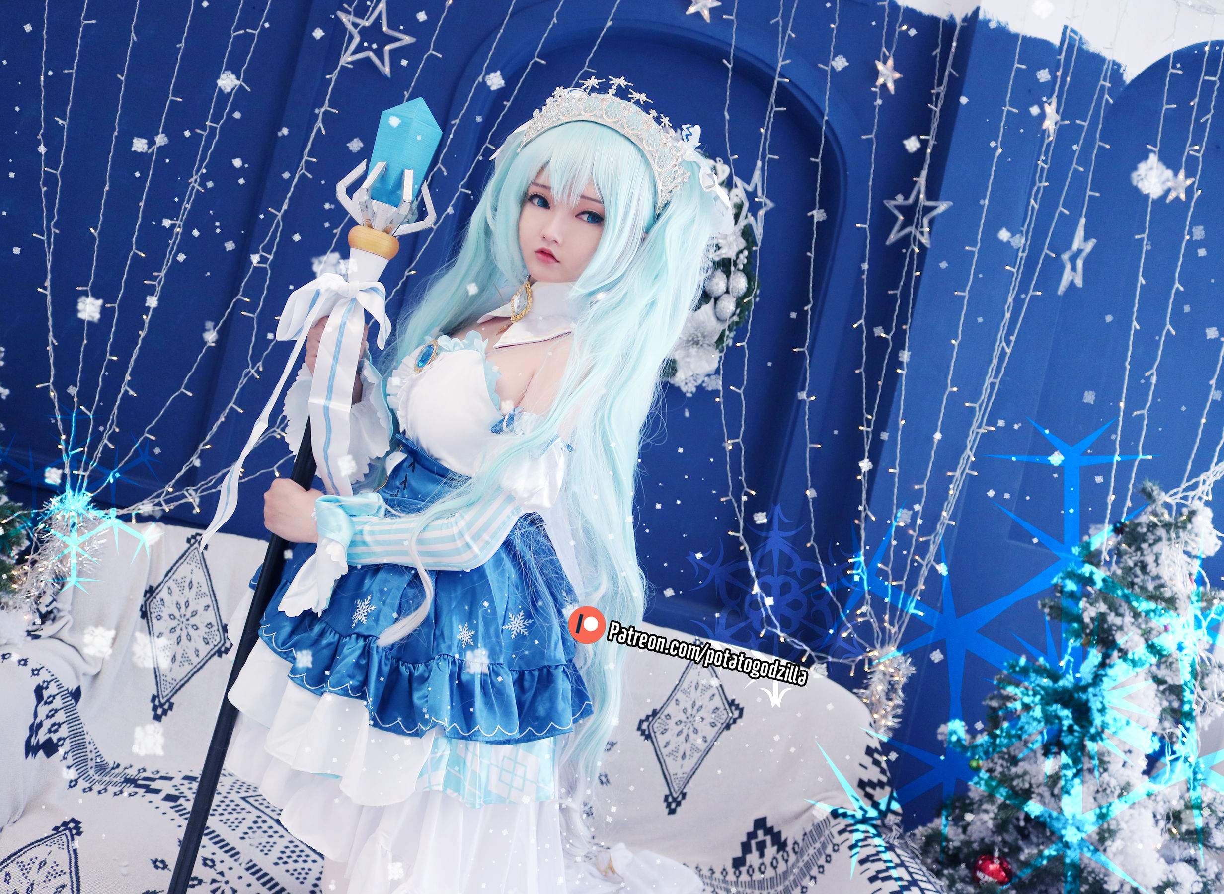 Coser小姐姐Potato Godzilla - Snow Miku3