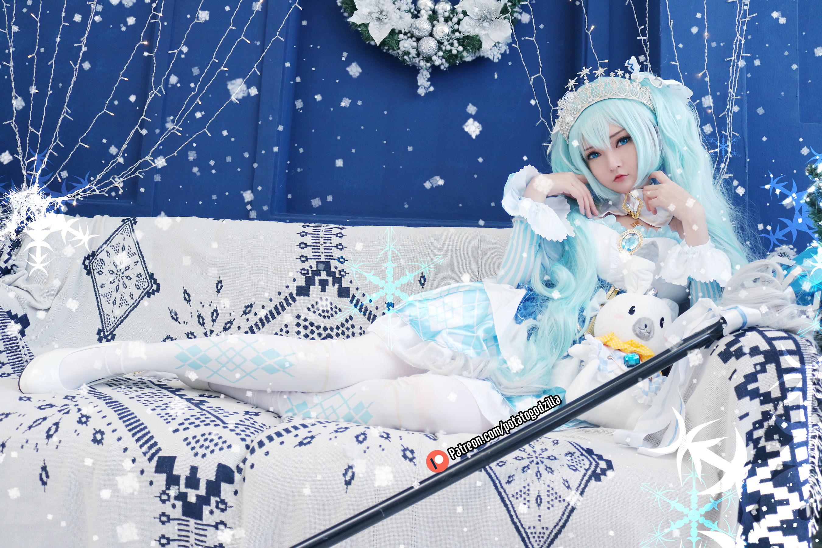 Coser小姐姐Potato Godzilla - Snow Miku10