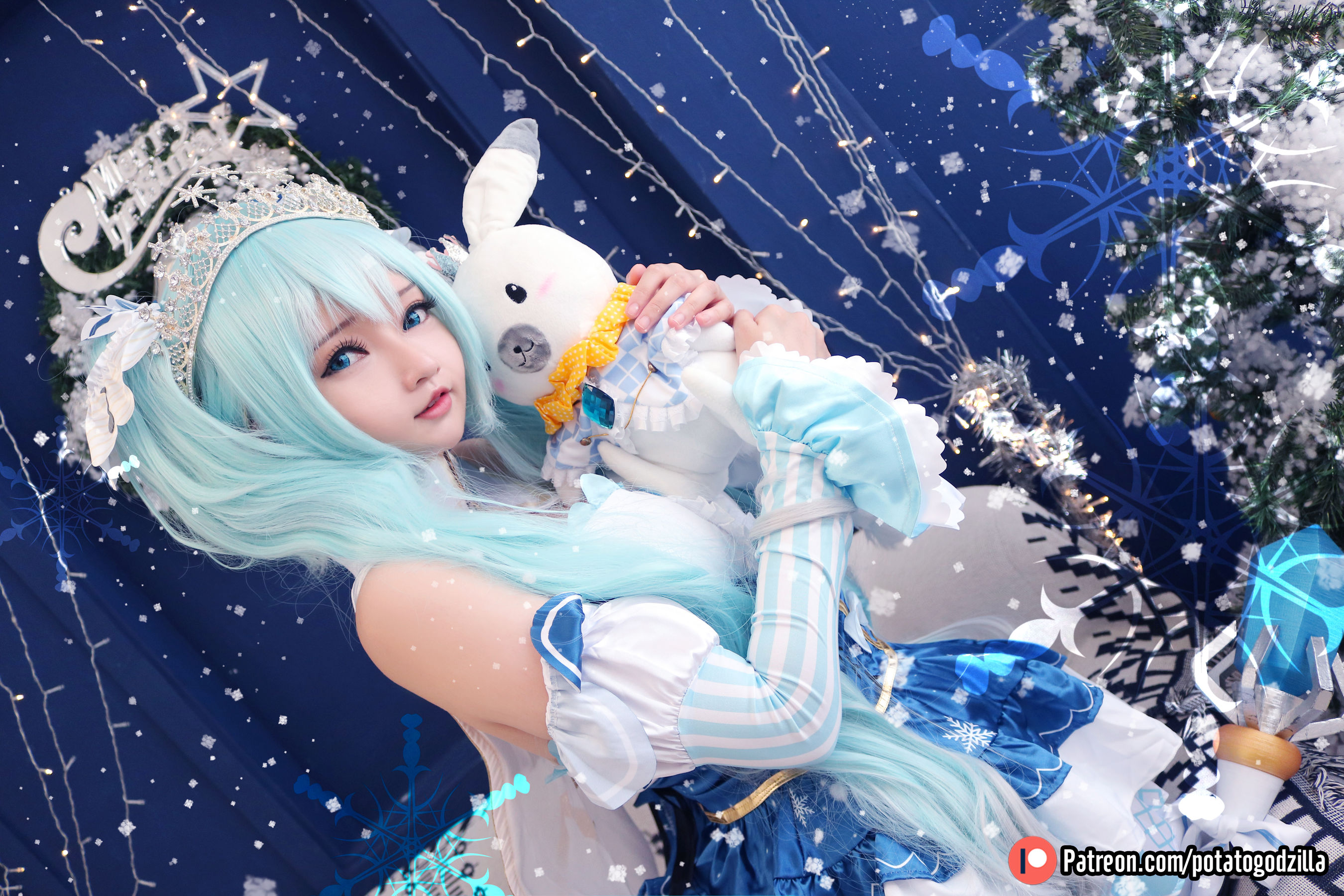 Coser小姐姐Potato Godzilla - Snow Miku7
