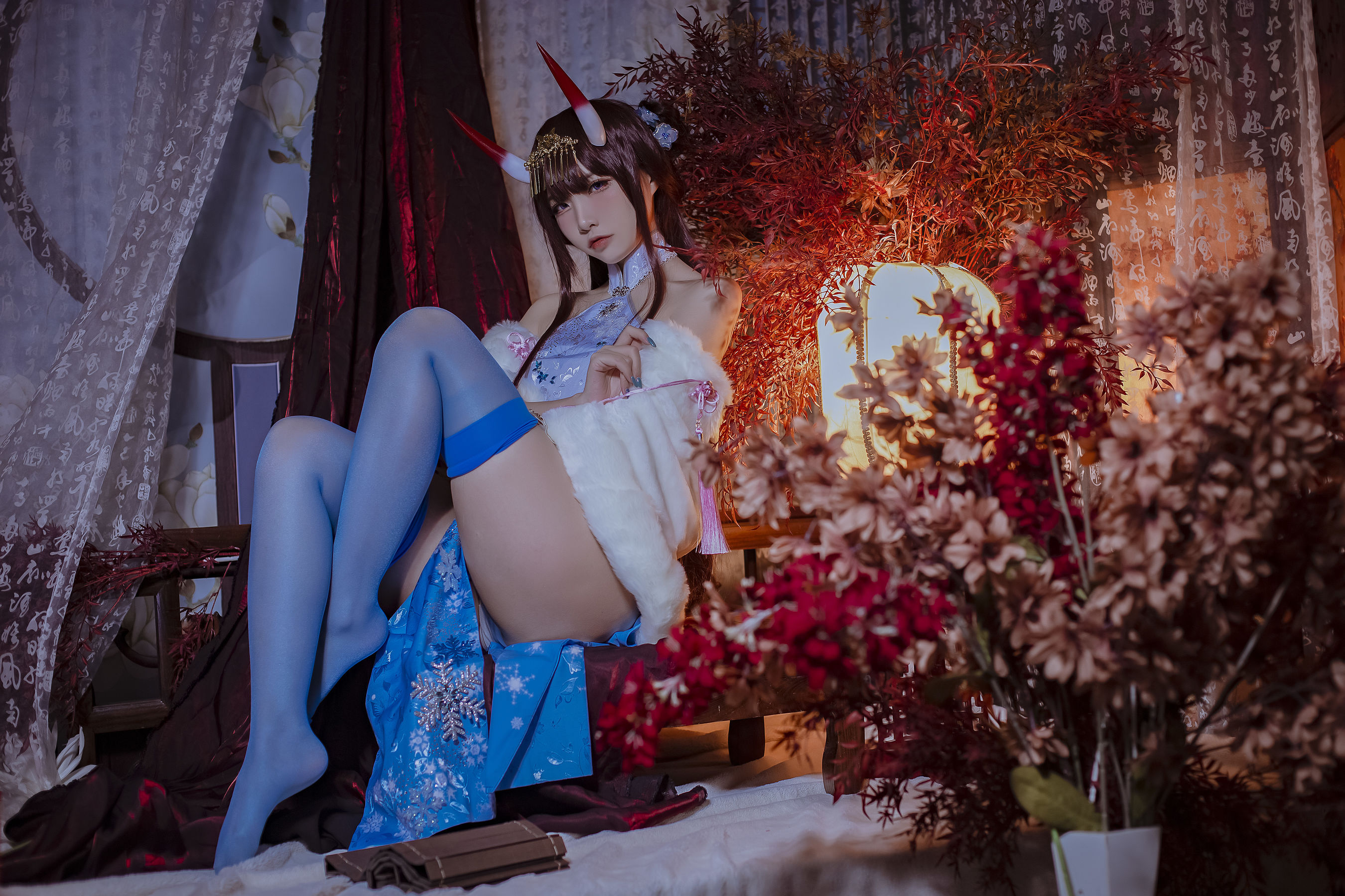 人气Coser二佐Nisa - 碧蓝航线 能代旗袍 写真套图4