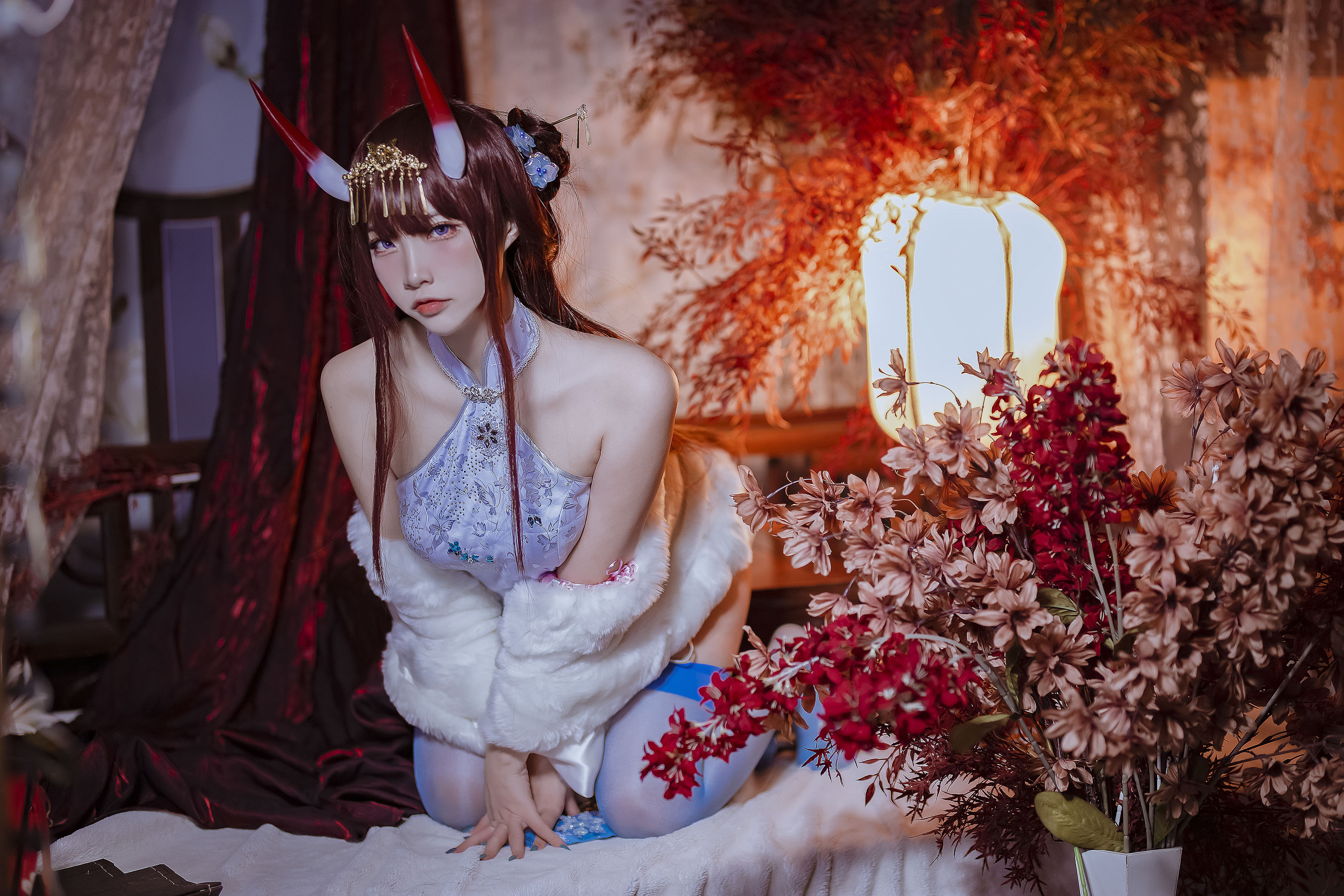 人气Coser二佐Nisa - 碧蓝航线 能代旗袍 写真套图11