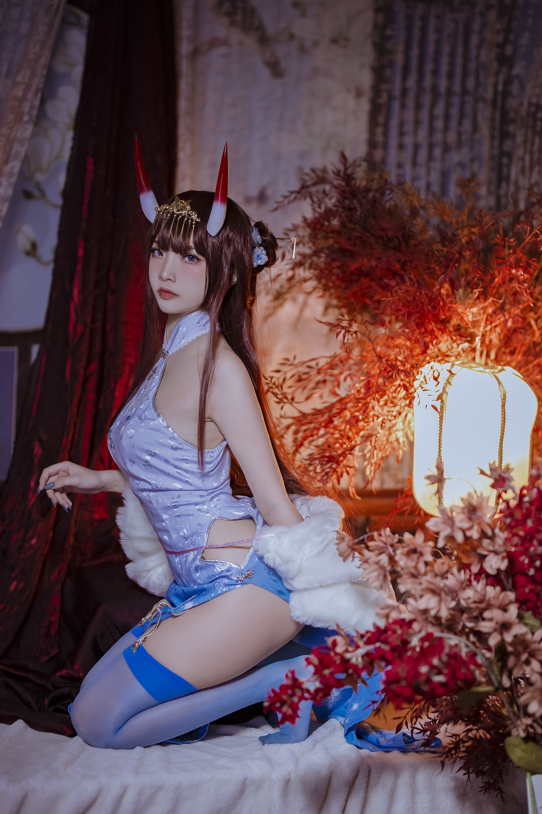 人气Coser二佐Nisa - 碧蓝航线 能代旗袍 写真套图9